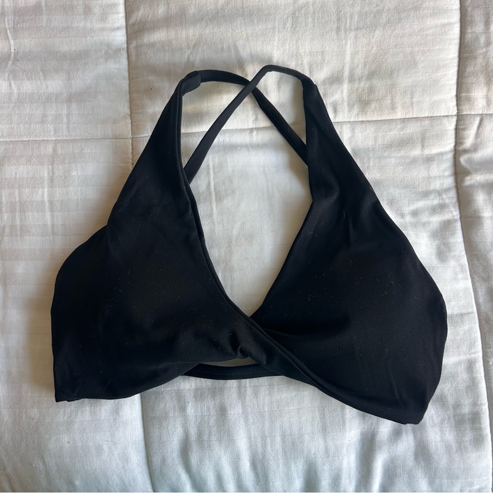 Aoxjox Twist Front Sports Bra - Black